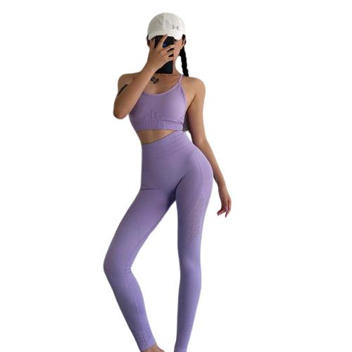 2 Piece Yoga Outfit Set | Sports Bra + Seamless Leggings [Matching Colors]